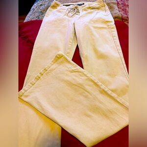 NWOT - Beige Tie-Up Flare Pants